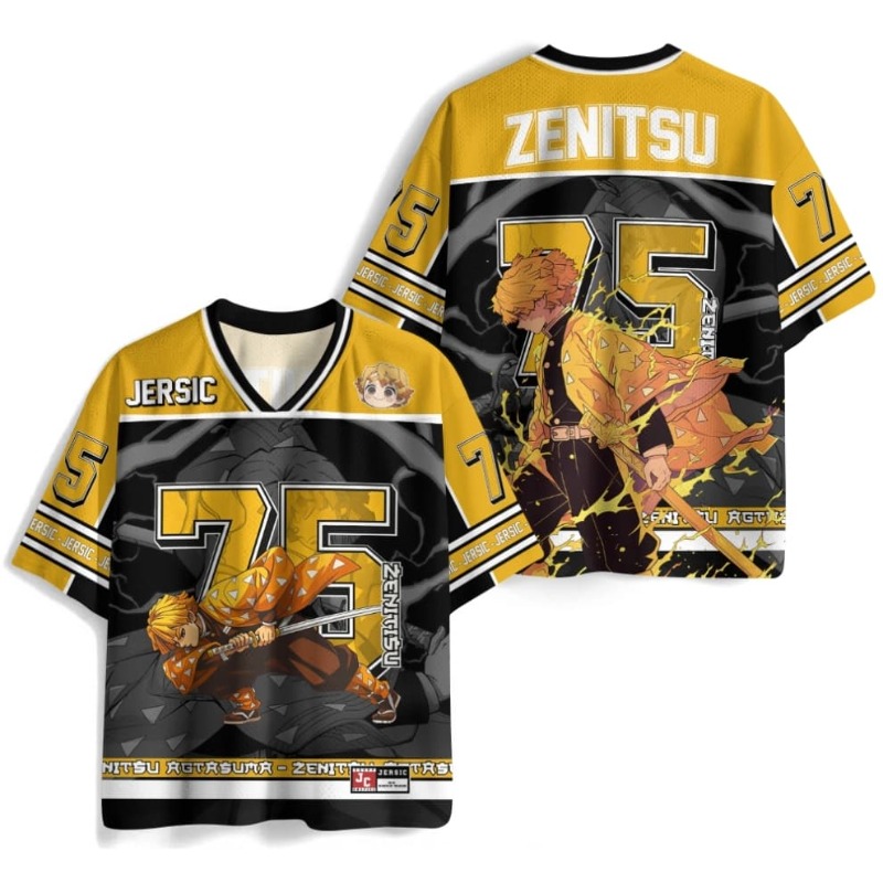 Summer Clothing For Japan - Maglietta Anime Demon Slayer Zenitsu Estate