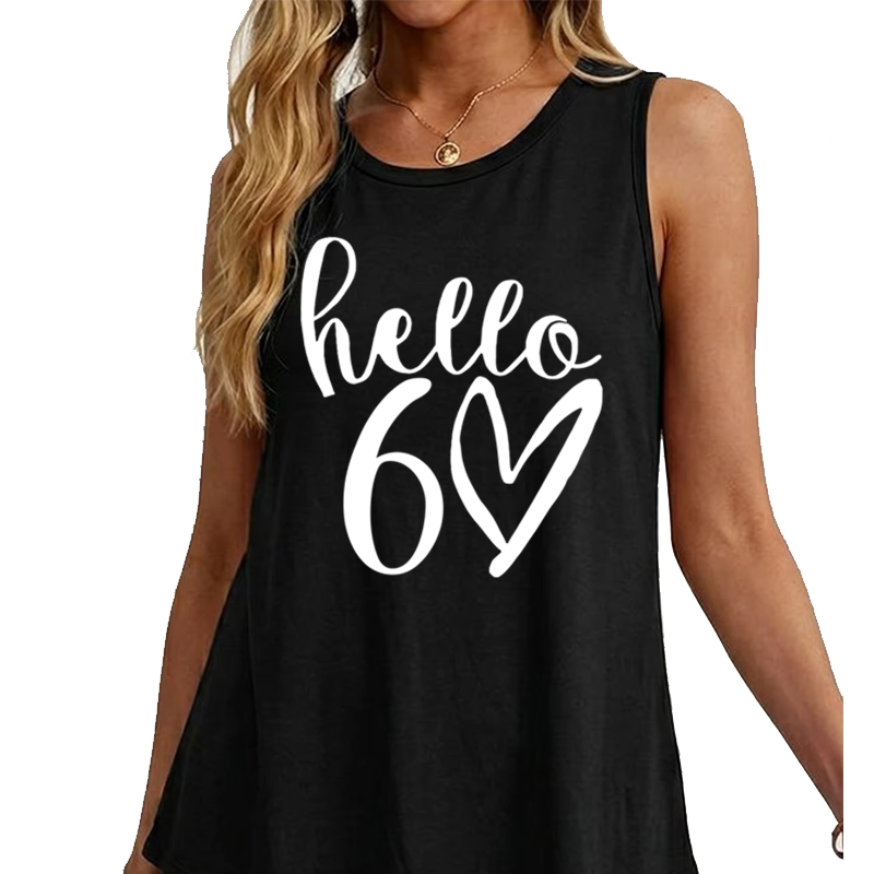 Summer Clothing For 60 Year Old Woman - Canotta casual da donna con grafica