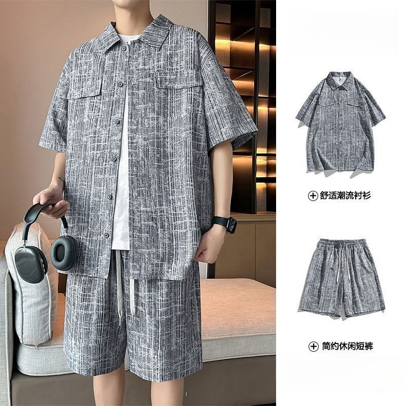 Summer Clothing Sets - Completo da uomo: Camicia a mezza
