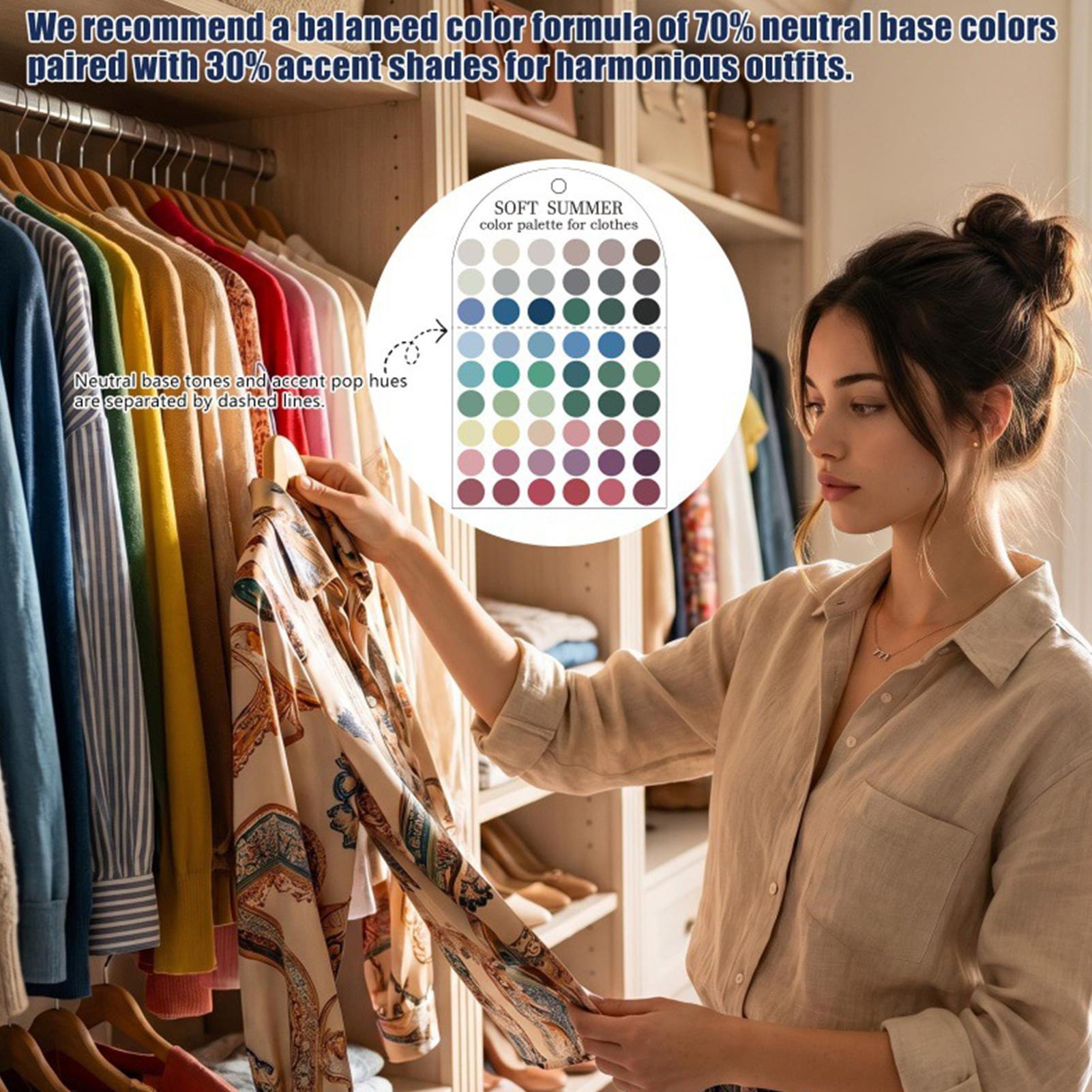 Summer Clothing Palette - 2 Pezzi Carte Campionario Colori Stagionali