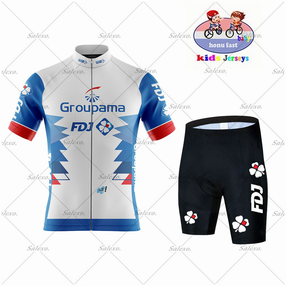 Summer Clothing Kids Sale - Maglia da ciclismo FDJ per bambini