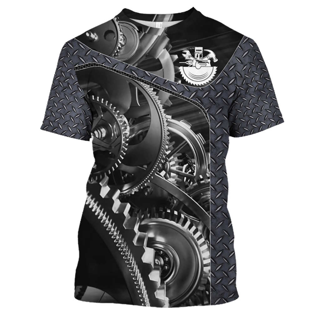 Summer Clothing Names - T-shirt vintage meccanico stampa 3D top