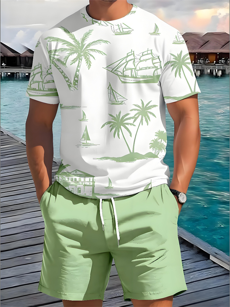 Beach Shirt Hawaiian - Set Estivo da Uomo 2 Pezzi