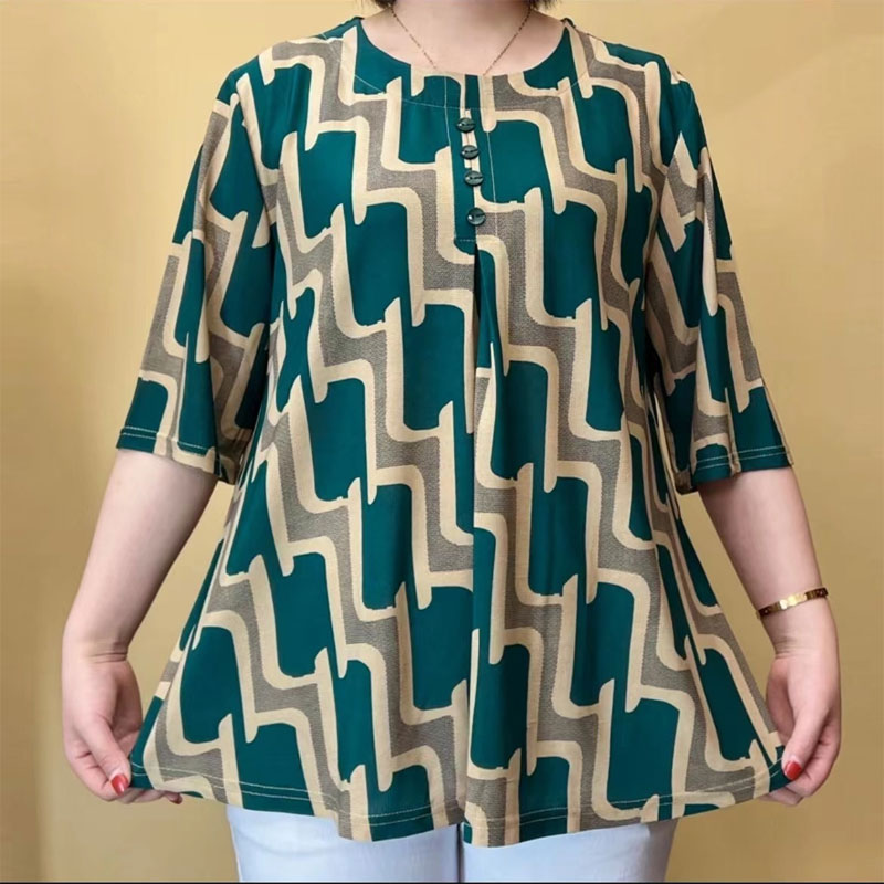 Summer Clothing For 60 Year Old Woman - Estate nuovi pullover stampati geometrici casuali