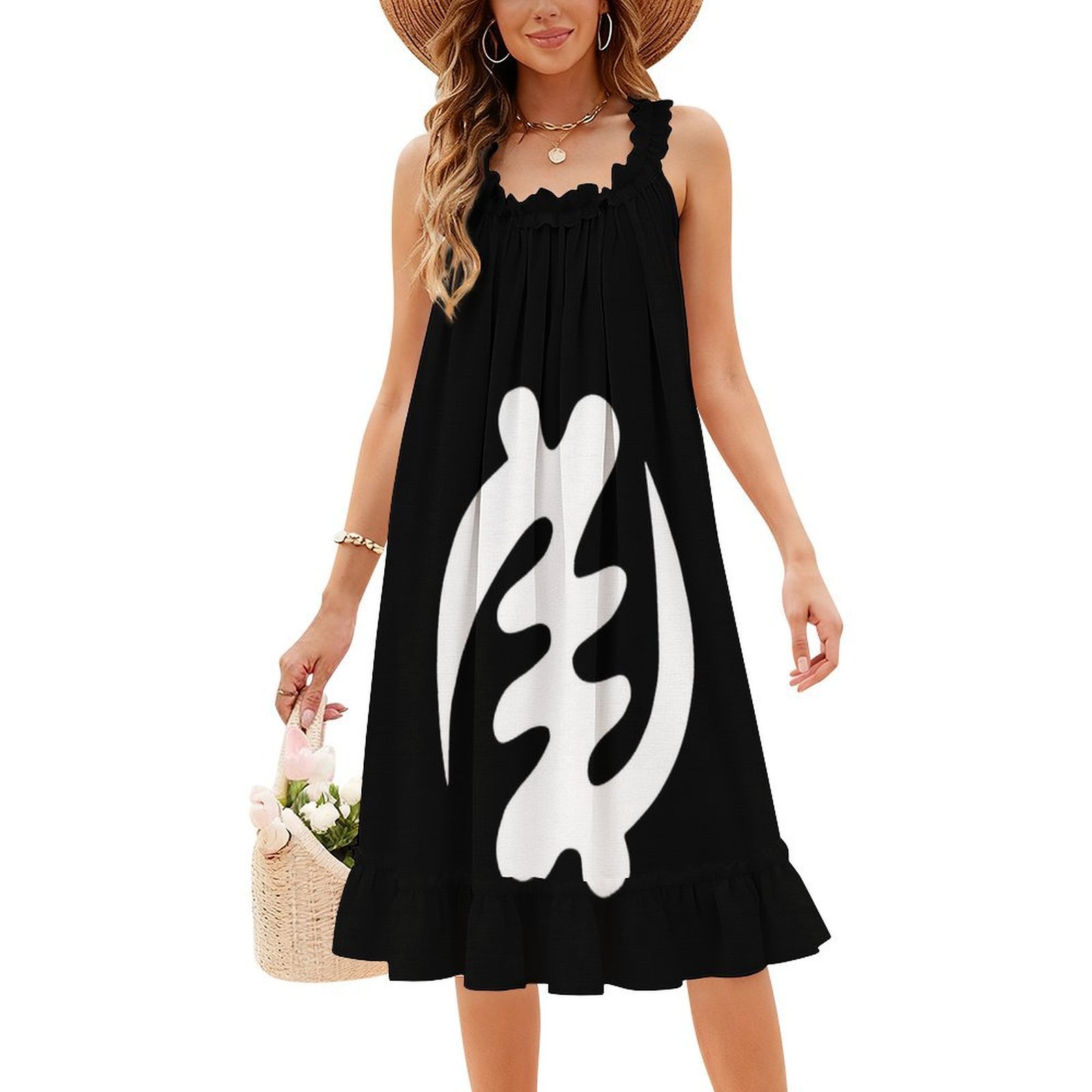 Summer Clothing Design - Gye Nyame Bianco Afrocentrico Design Africano