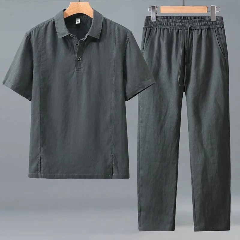 Linen Shorts Men - Completo Estivo in Lino per Uomo