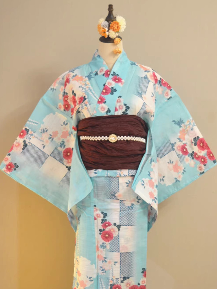 Summer Clothing For Girls - Yukata Tradizionale in Cotone e Lino,