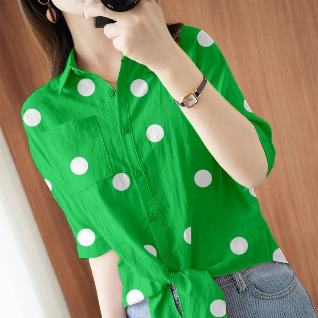 Plus Size Polka Dot Chiffon Ca - Summer Clothing For Plus Size Women recensione e prezzo