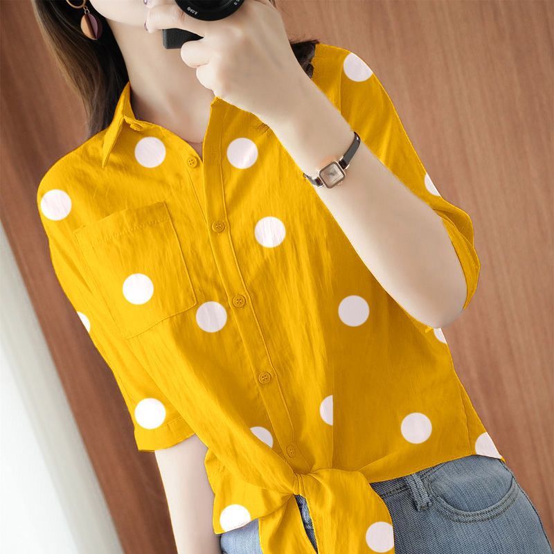 Plus Size Polka Dot Chiffon Ca - Summer Clothing For Plus Size Women recensione e prezzo