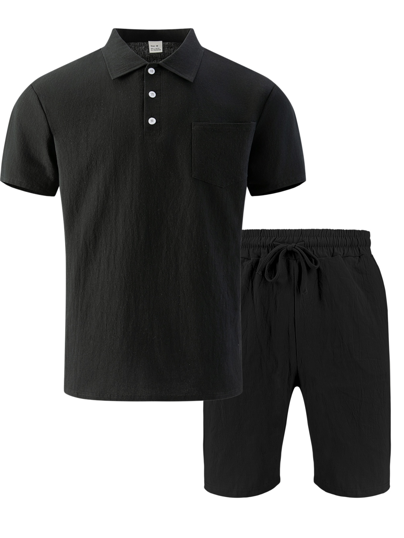 Set 2 Pezzi da Uomo: Polo in L - Linen Shorts Men recensione e prezzo