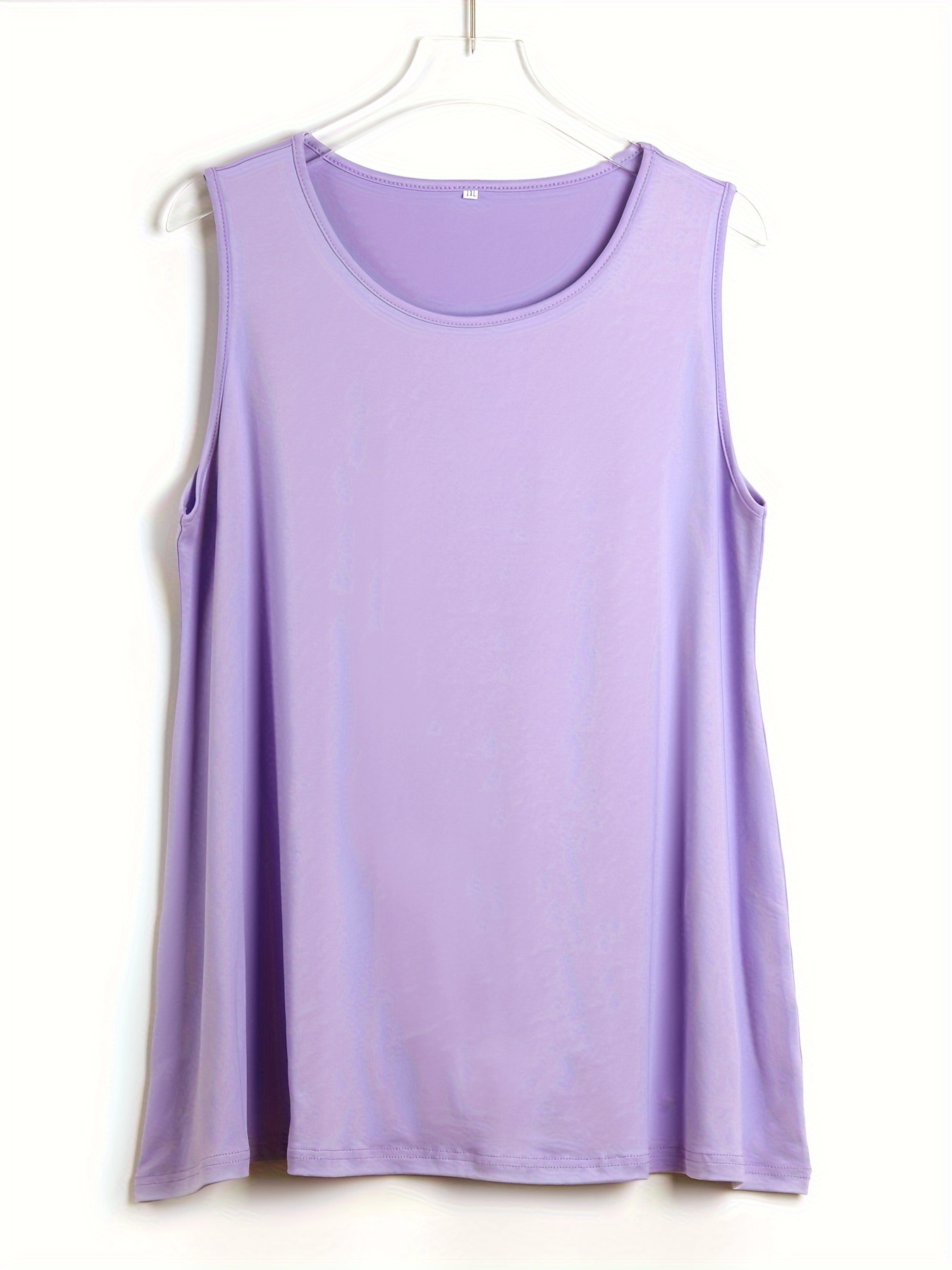 Canotta semplice e solida tagl - Summer Clothing For Plus Size Women recensione e prezzo
