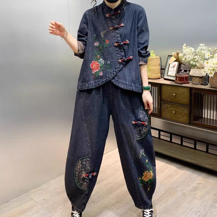 Set di moda in denim con fiori - Summer Clothing Capsule recensione e prezzo
