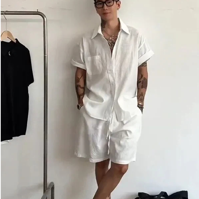 Completo da uomo in lino e cot - Linen Shorts Men recensione e prezzo