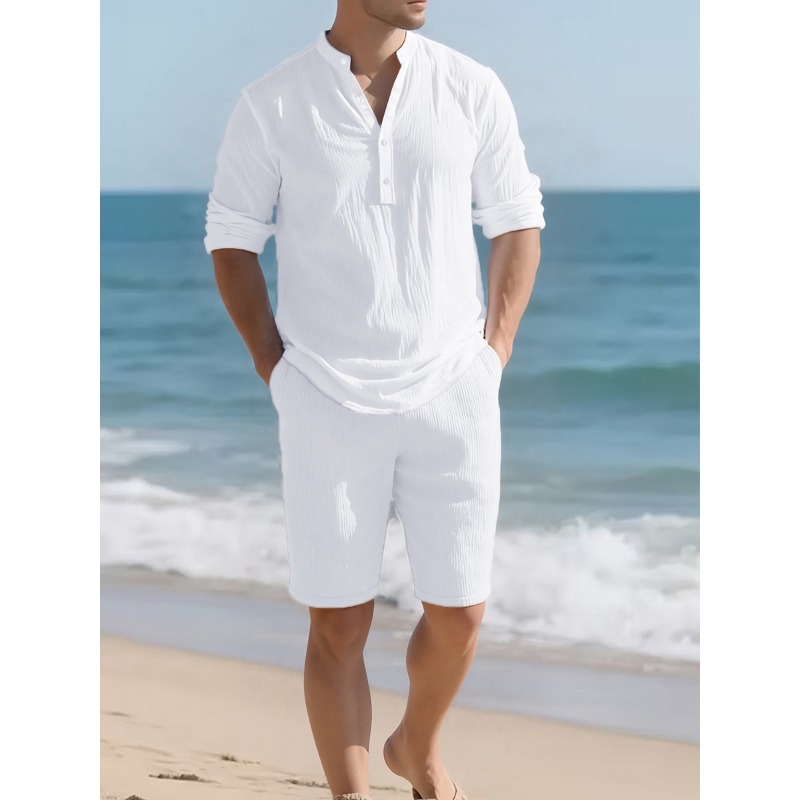 Completo da uomo in misto lino - Linen Shorts Men recensione e prezzo